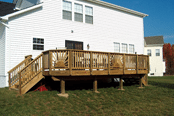 New Wood Deck installed by Clinton Fence Company in Southern Maryland