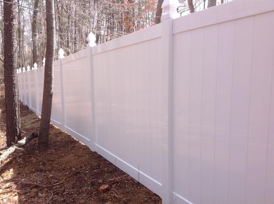 White cedar fence boards in Benedict