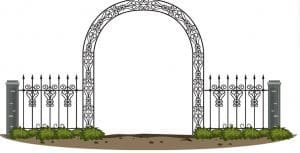 iron fence and gate